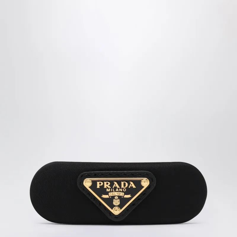Black Re-Nylon Hair Clip made by Prada