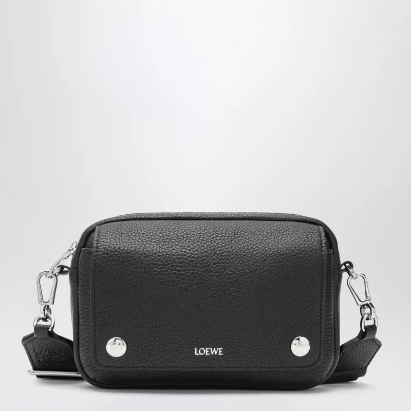 Black Grained Leather Crossbody Bag made by Loewe