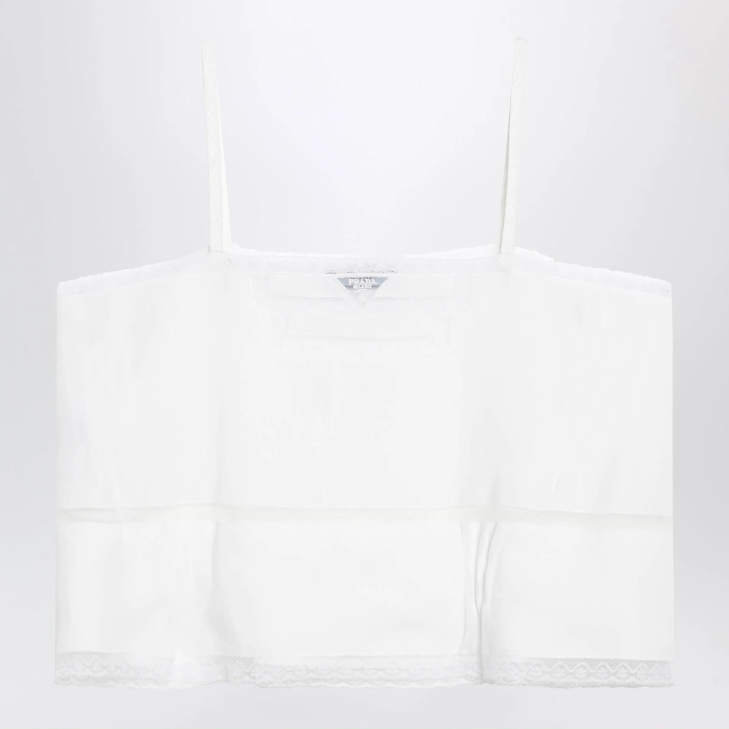 White Linen And Lace Top sold by Wanan Luxury