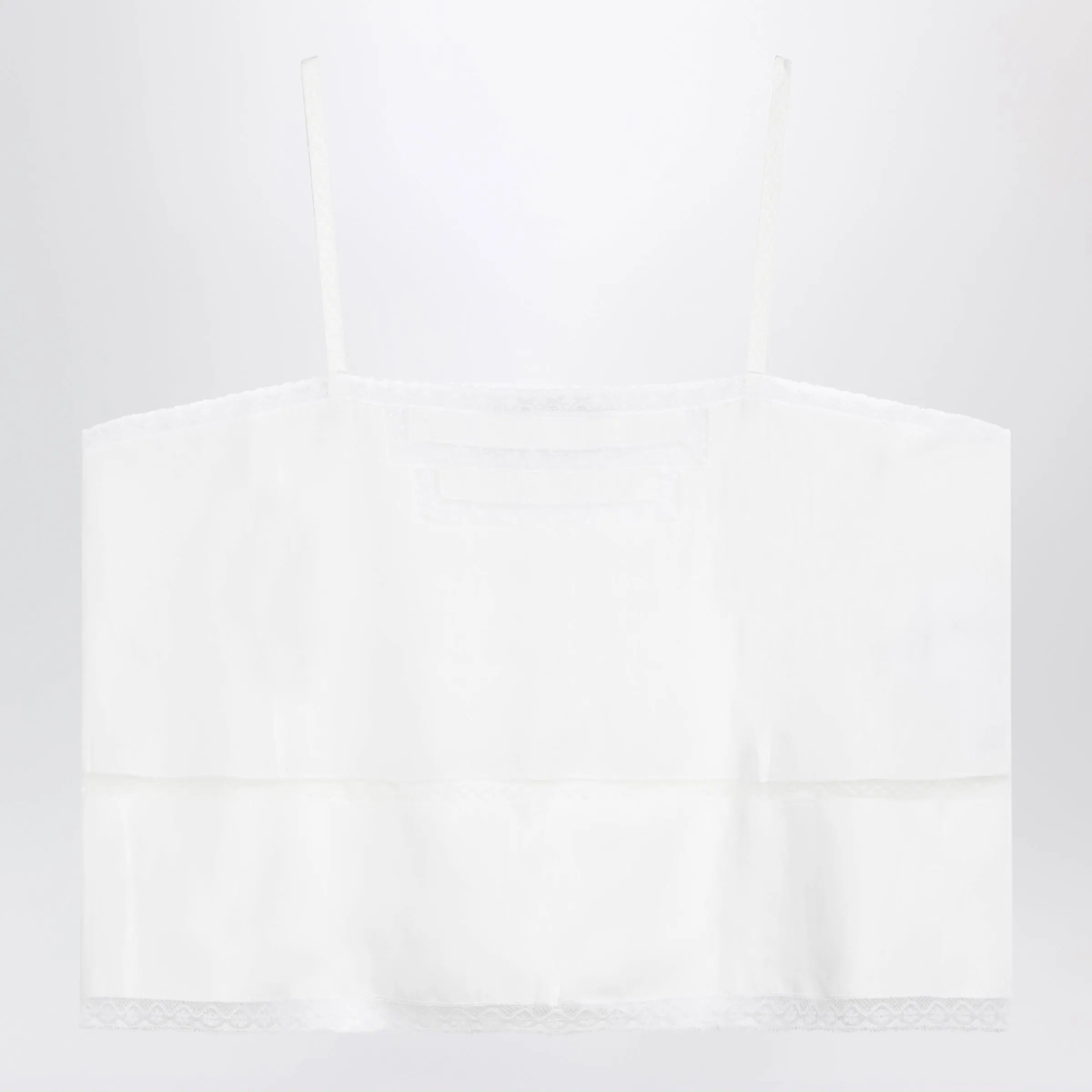 White Linen And Lace Top sold by Wanan Luxury product image thumbnail 2