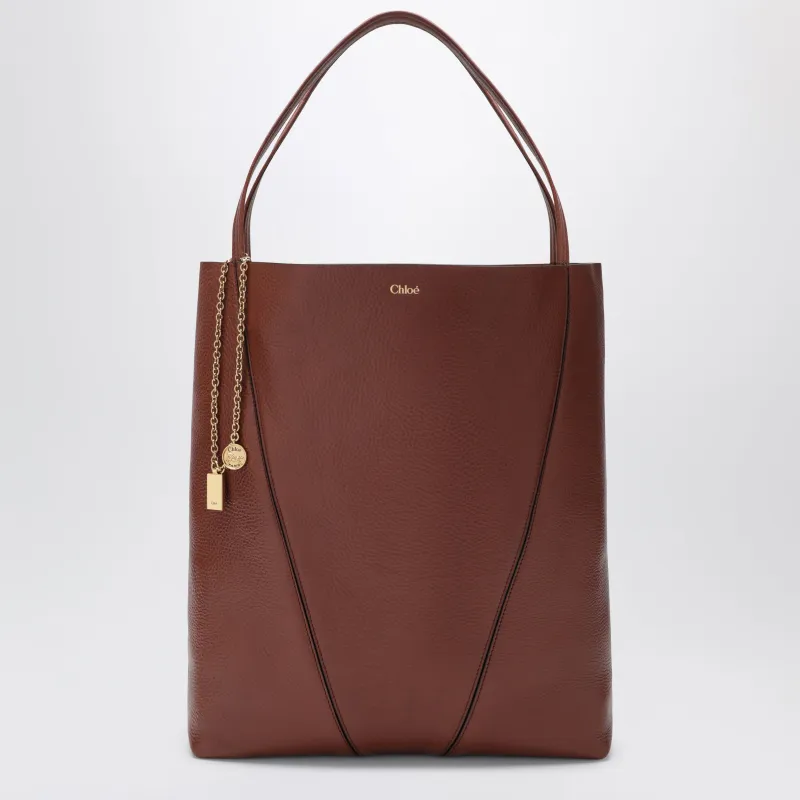 Large Brown Chloé Spin Tote Bag made by Chloe