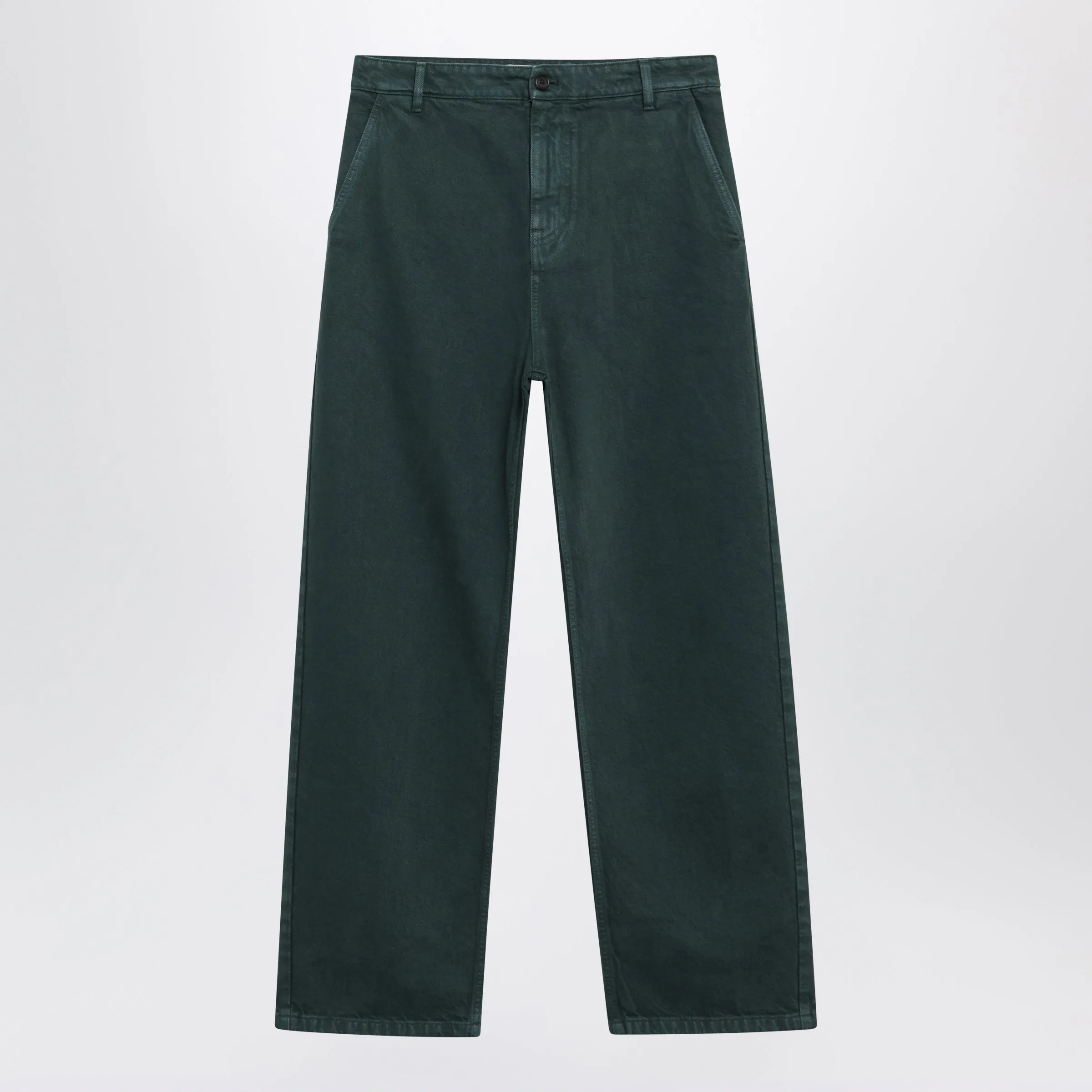 Bottle Green Gabardine Trousers sold by Wanan Luxury