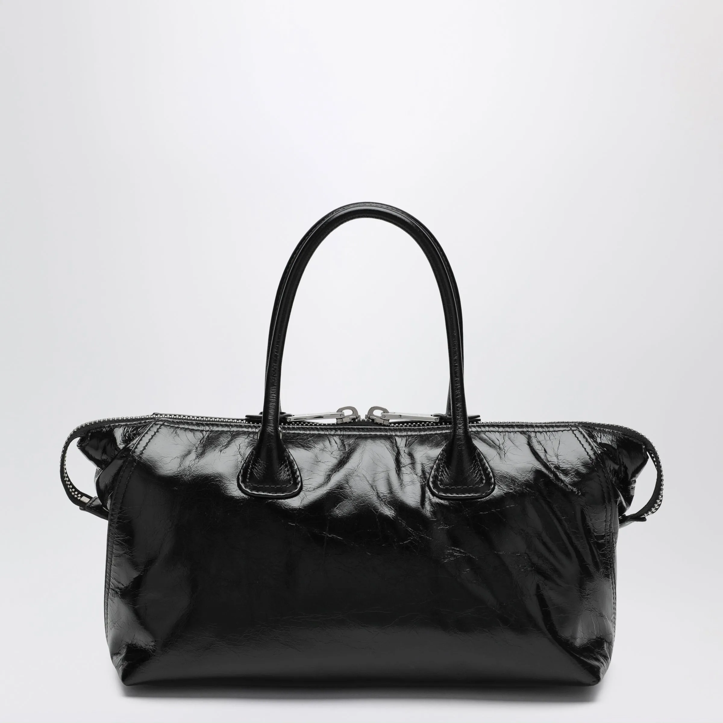 Black Glossy Leather Handbag sold by Wanan Luxury product image thumbnail 2