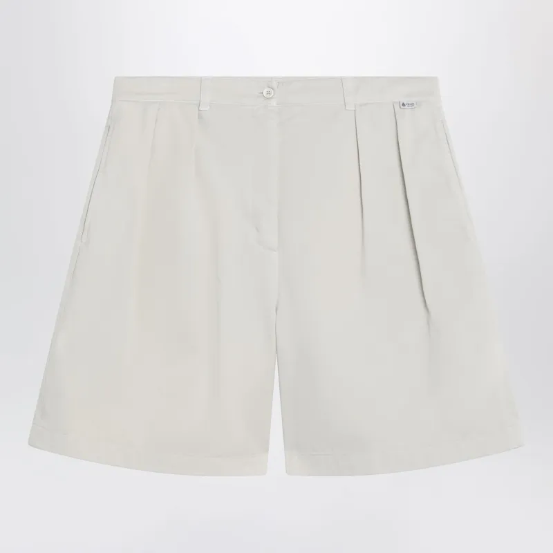 Natural-Colored Bermuda Shorts In Gabardine made by Prada