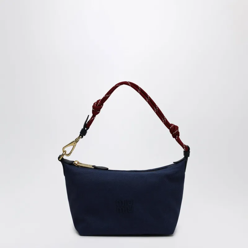 Pouch Indigo/Amaranth In Gabardine made by Miu Miu
