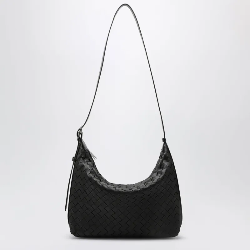Small Traveler Hobo Bag In Deer Leather, Espresso made by Bottega Veneta