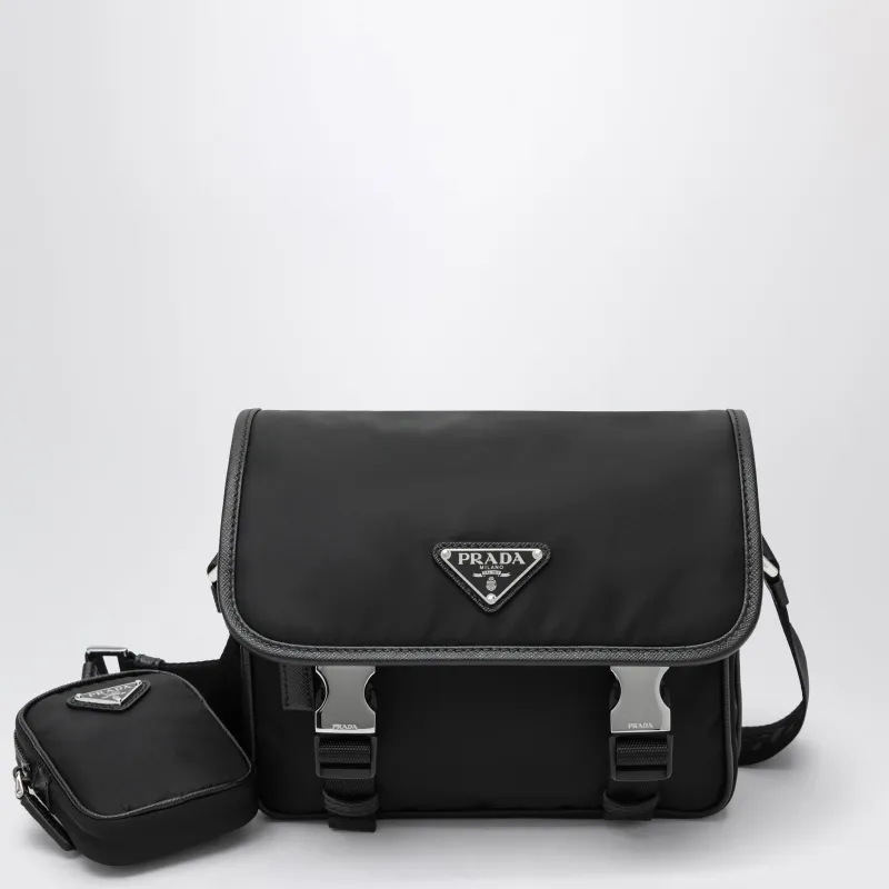 Black Re-Nylon Shoulder Bag made by Prada