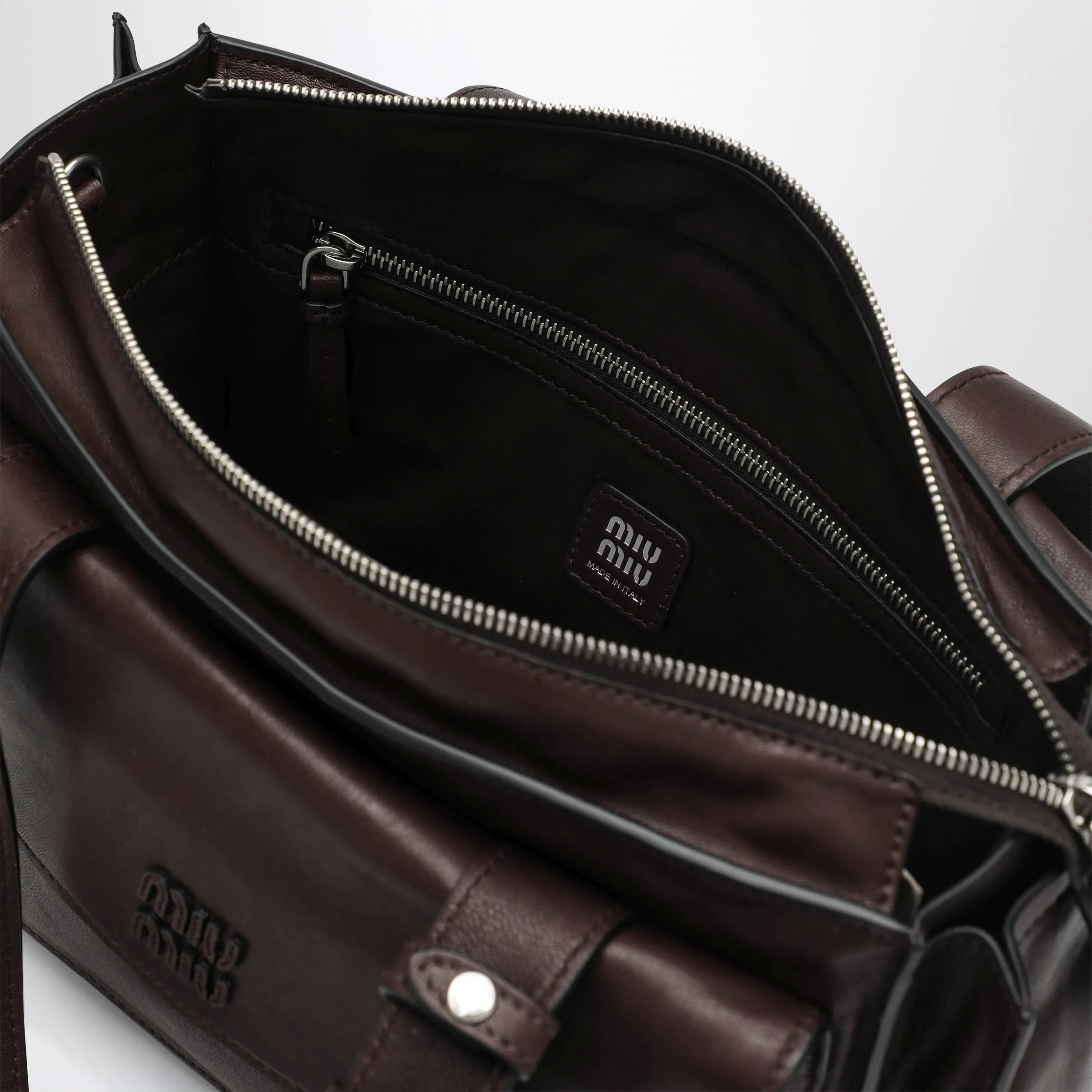 Utilitaire Shopping Bag In Antique-Effect Lambskin, Burnt sold by Wanan Luxury product image thumbnail 3