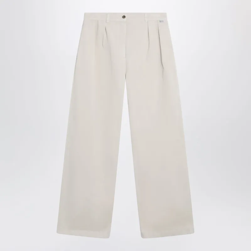 Sand-Colored Trousers In Gabardine made by Prada