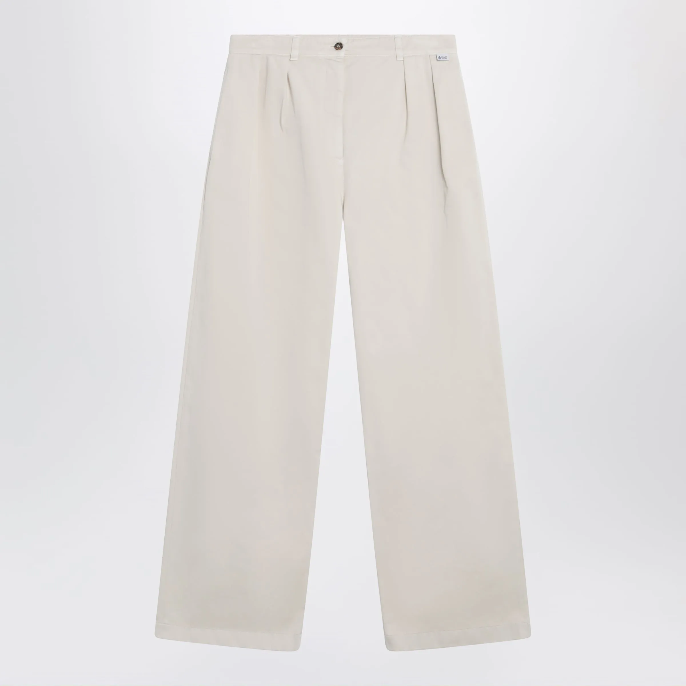 Sand-Colored Trousers In Gabardine sold by Wanan Luxury