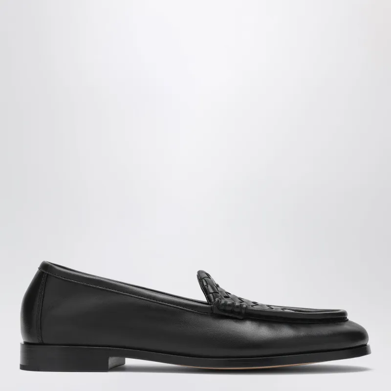 Silenzio Loafers In Black Lambskin Leather made by Bottega Veneta