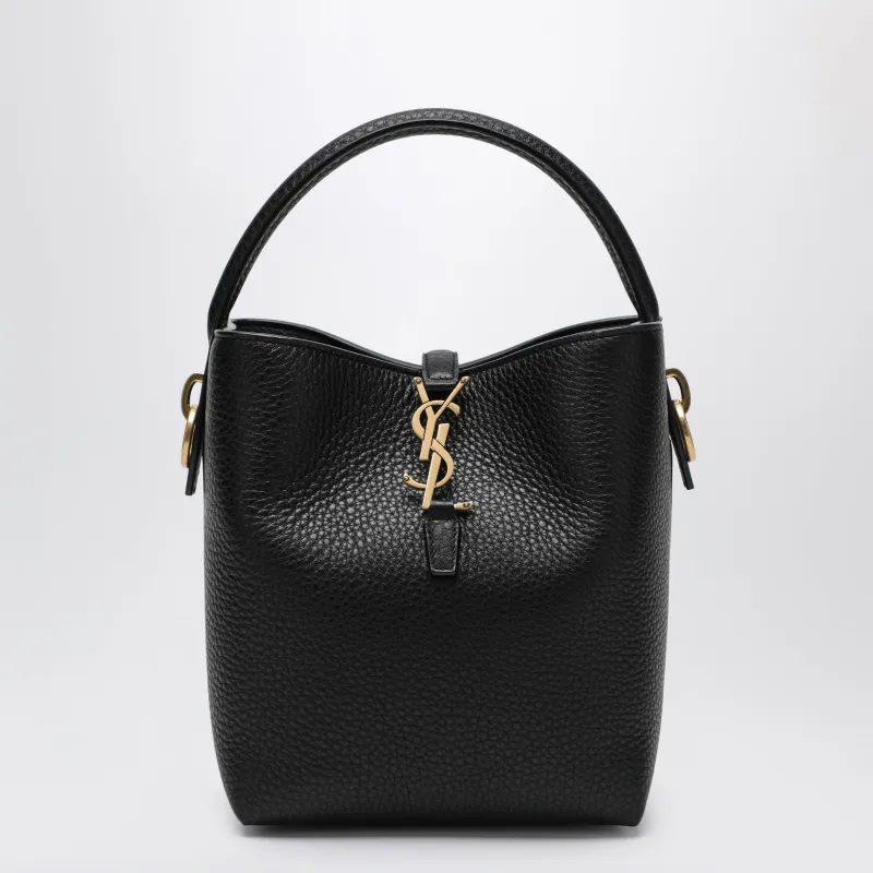 Le 37 Bucket Bag In Black Grained Leather made by Yves Saint Laurent