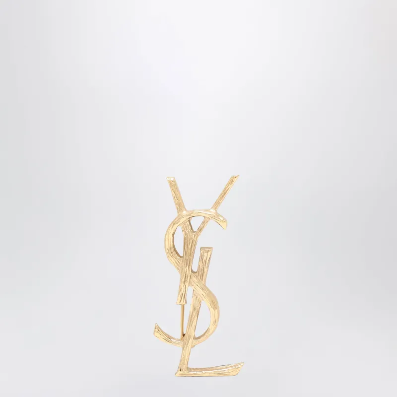 Cassandre Brooch With Engraved Design made by Yves Saint Laurent