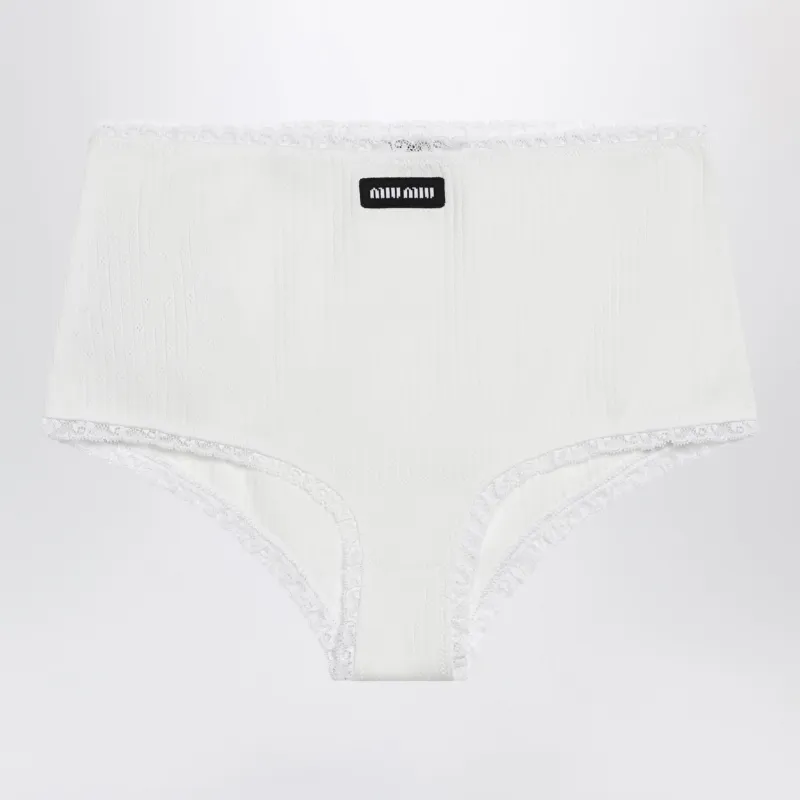 White Cotton Culottes made by Miu Miu