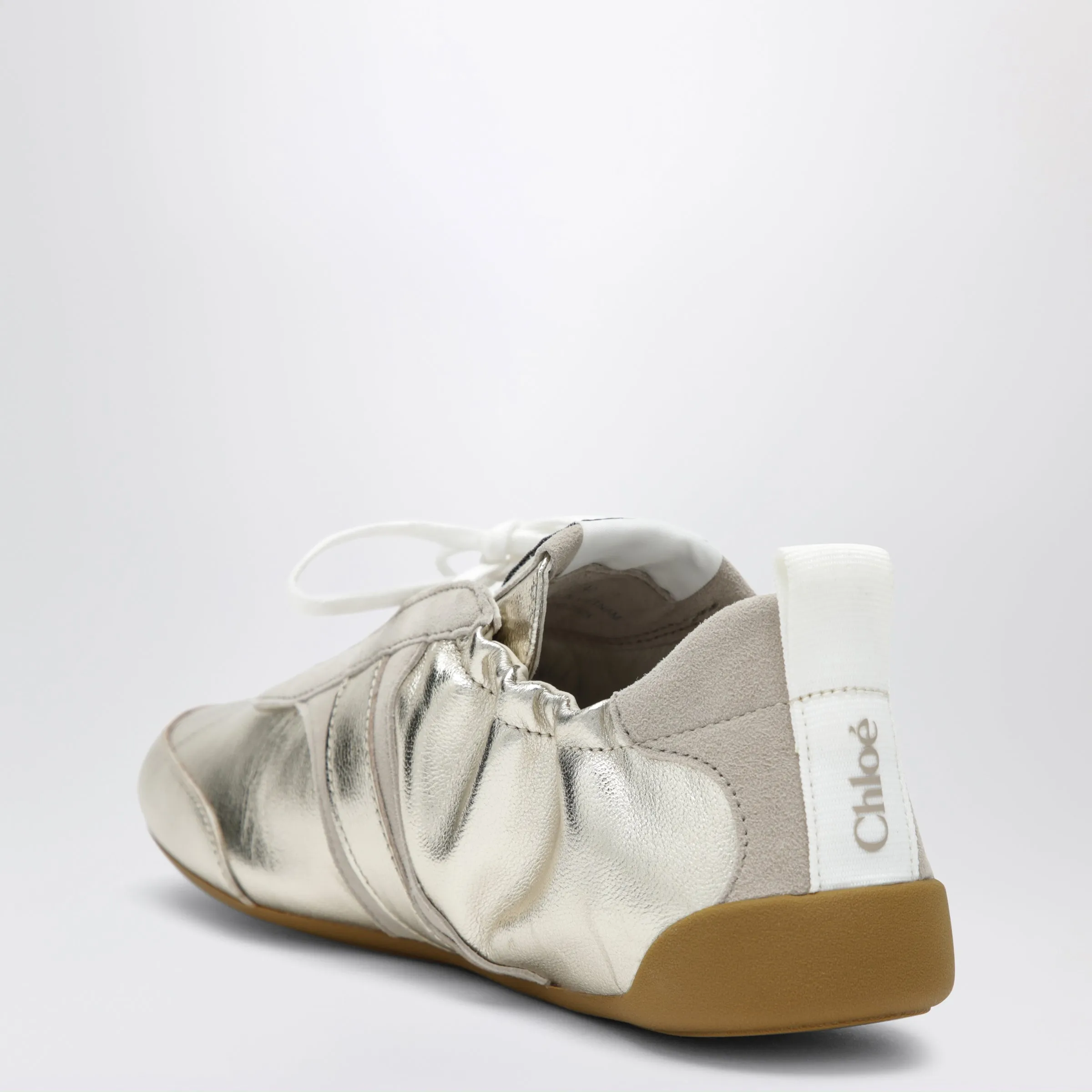 Chloé Kick Sneakers In Palladium Metallic Finish sold by Wanan Luxury product image thumbnail 2