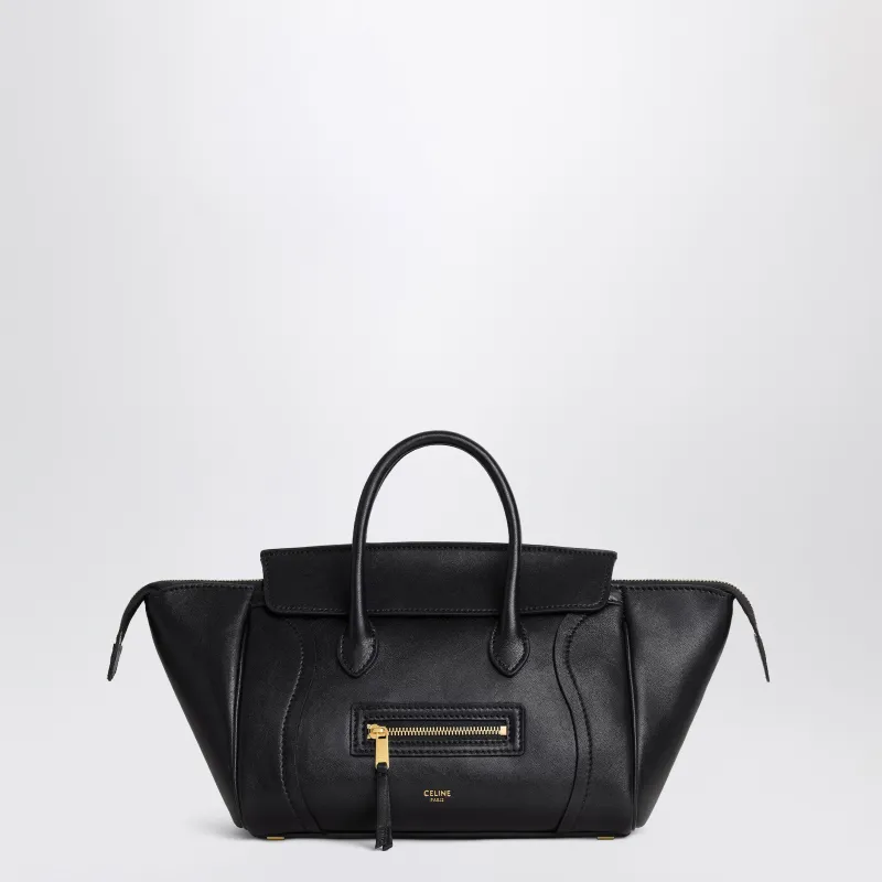Small New Luggage In Black Supple Shiny Lambskin made by Celine