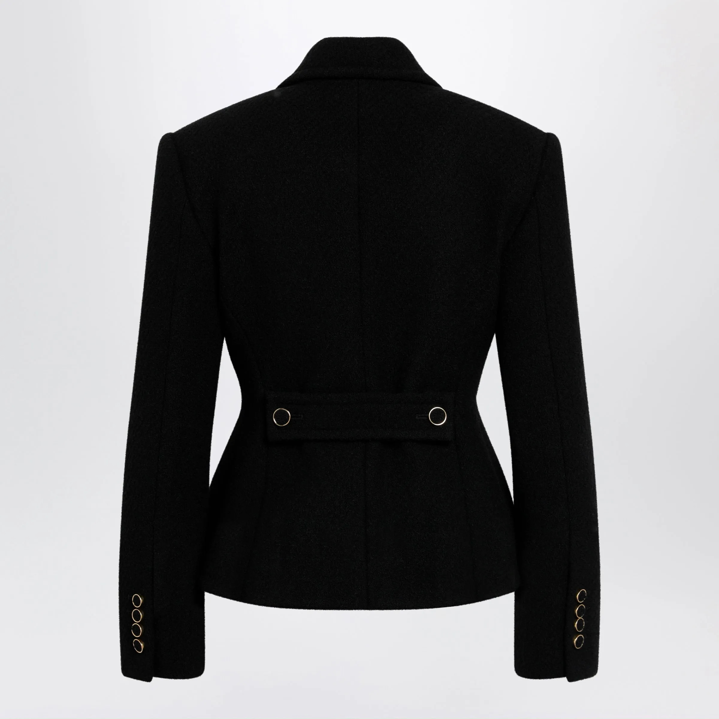 Black Wool-Blend Jacket sold by Wanan Luxury product image thumbnail 2