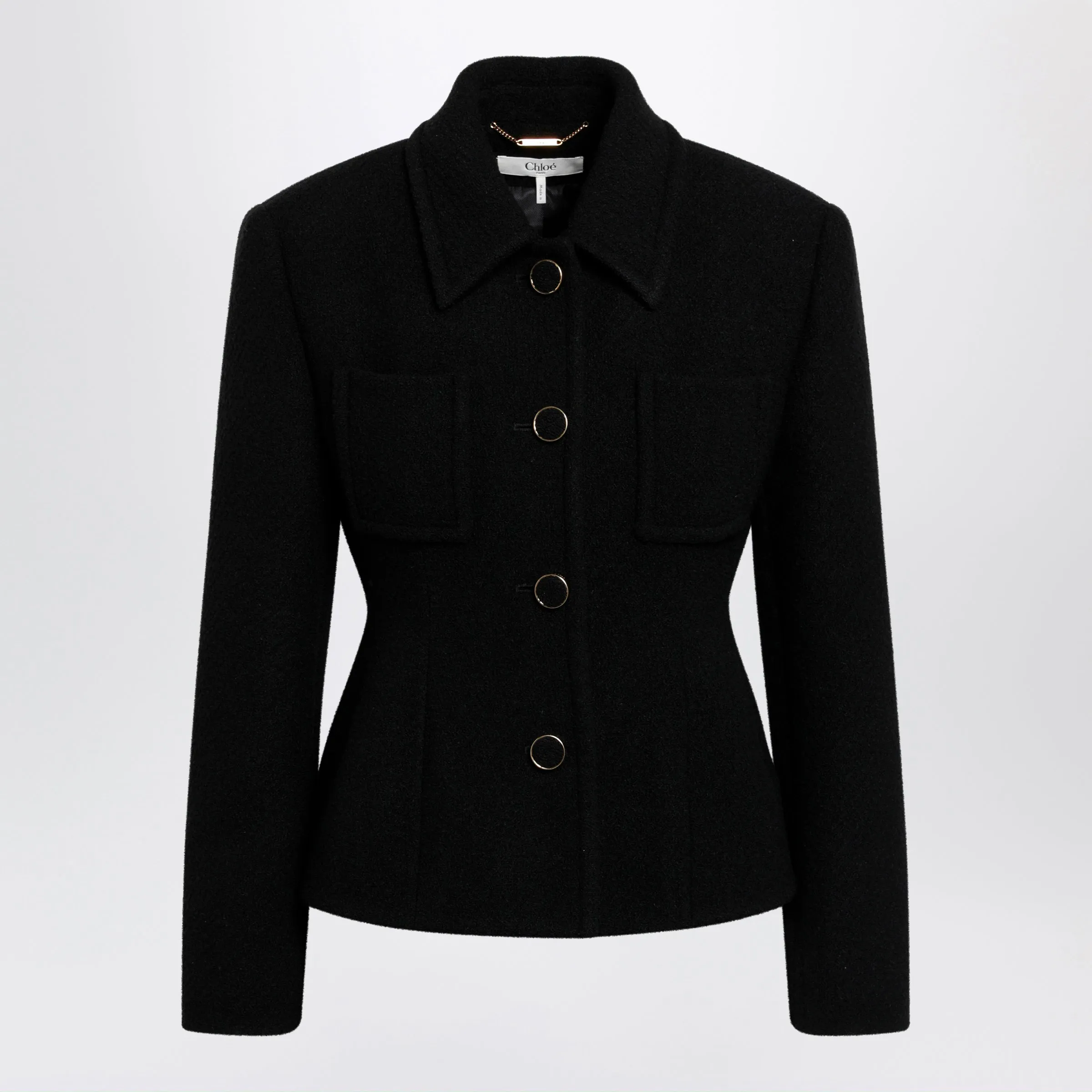 Black Wool-Blend Jacket sold by Wanan Luxury