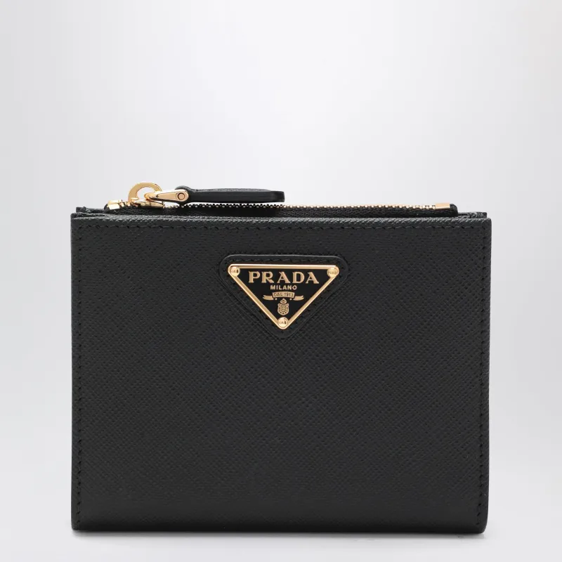 Black Saffiano Leather Wallet made by Prada