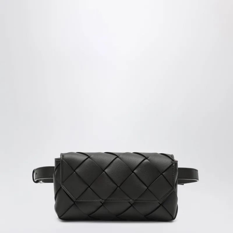 Diago Intreccio Belt Bag In Calf Leather, Espresso made by Bottega Veneta