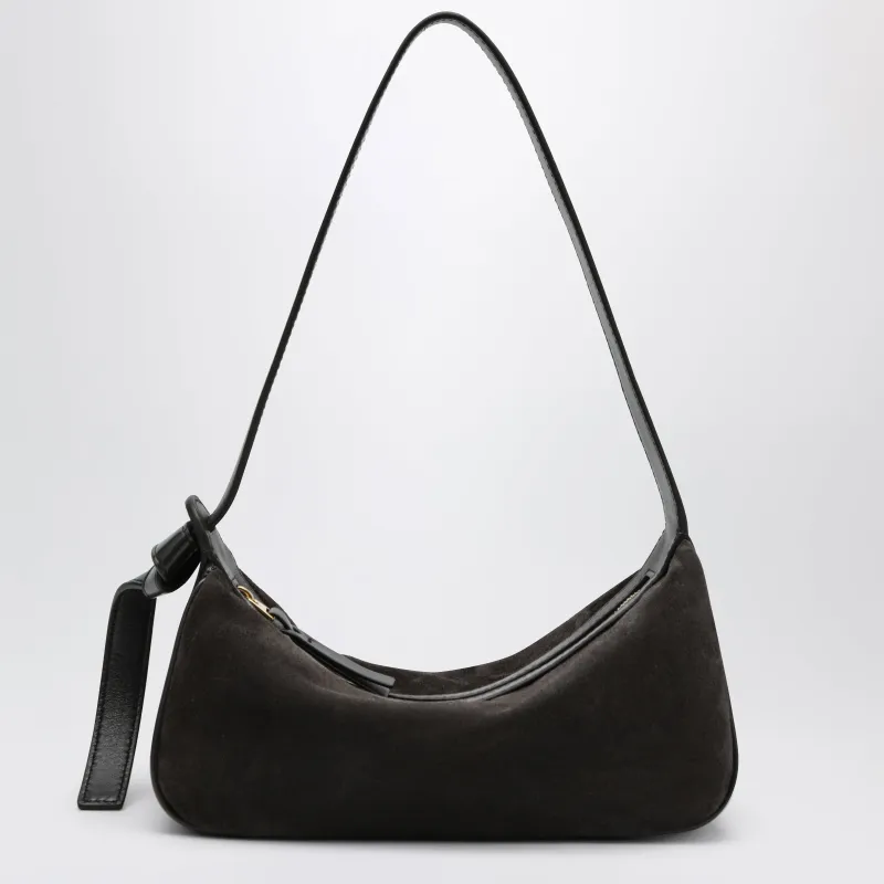 Nodo Shoulder Bag In Suede And Nappa Leather, Espresso made by Bottega Veneta