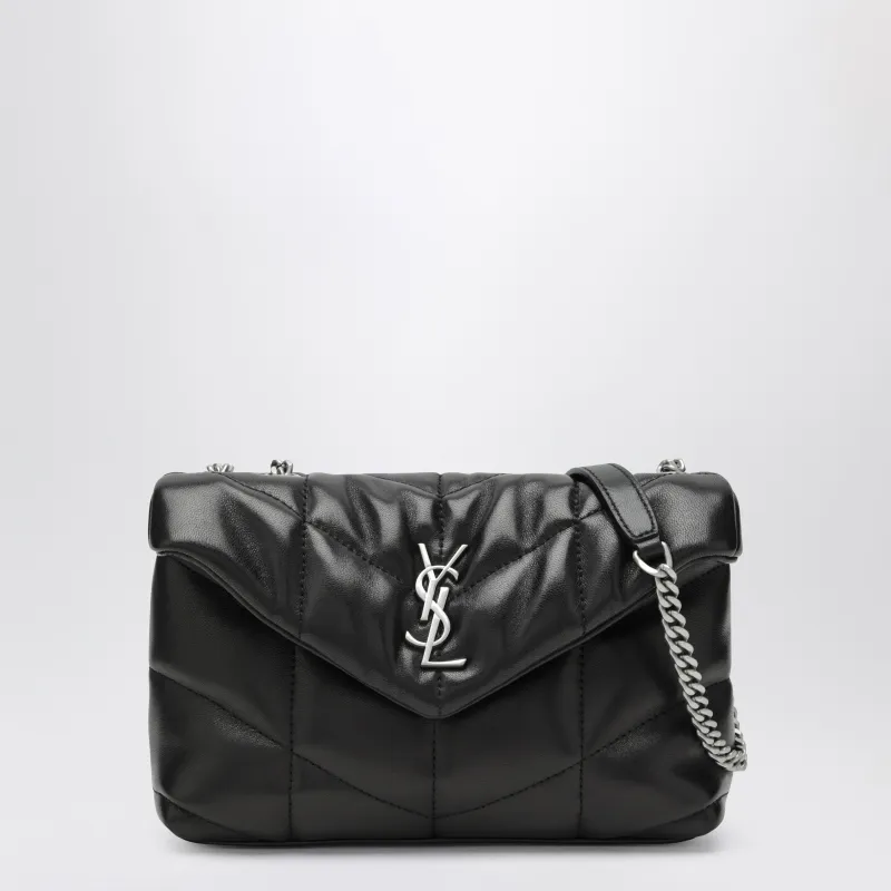 Loulou Mini Puffer Bag In Quilted Lambskin Black made by Yves Saint Laurent