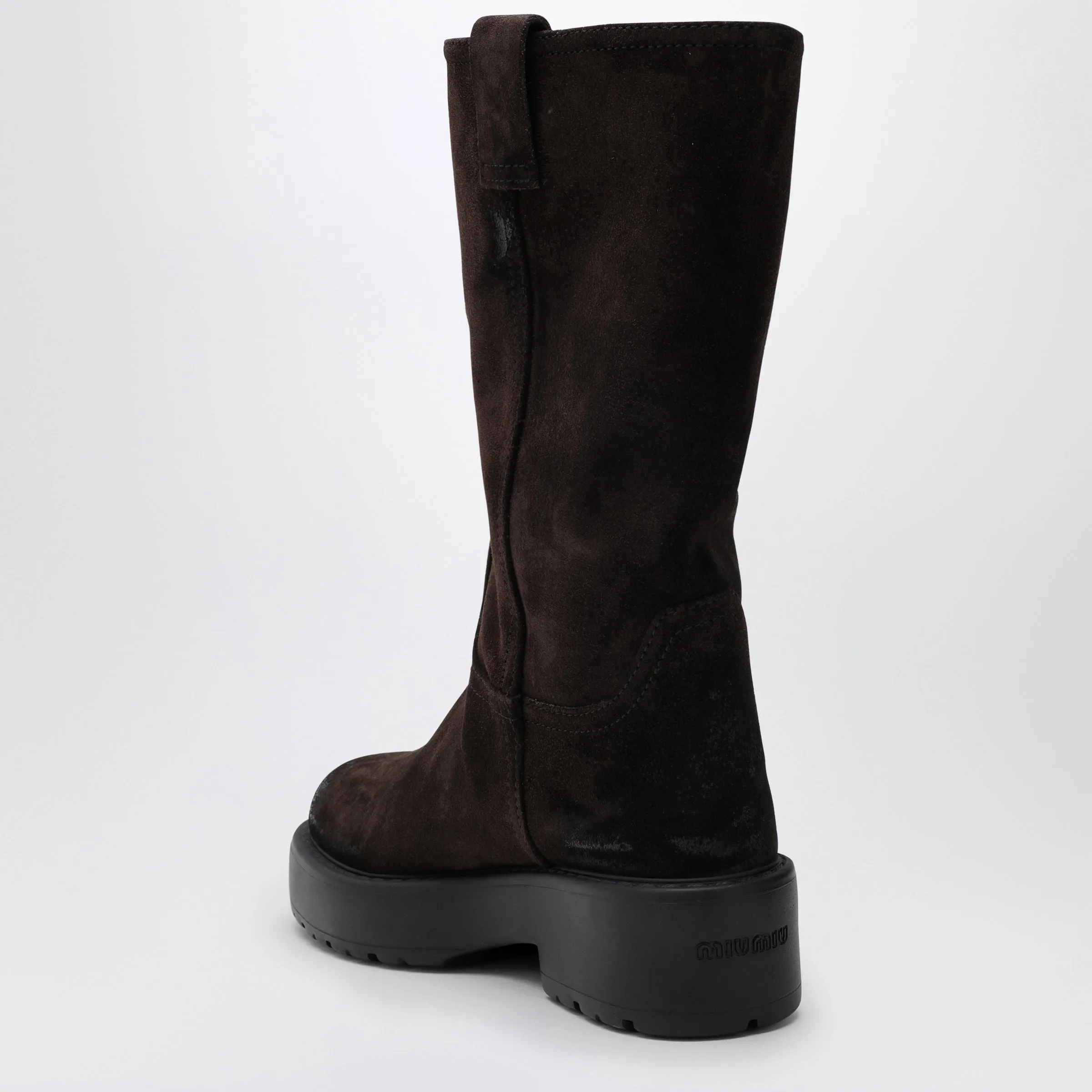 Dark Brown Suede Leather Boot sold by Wanan Luxury product image thumbnail 2