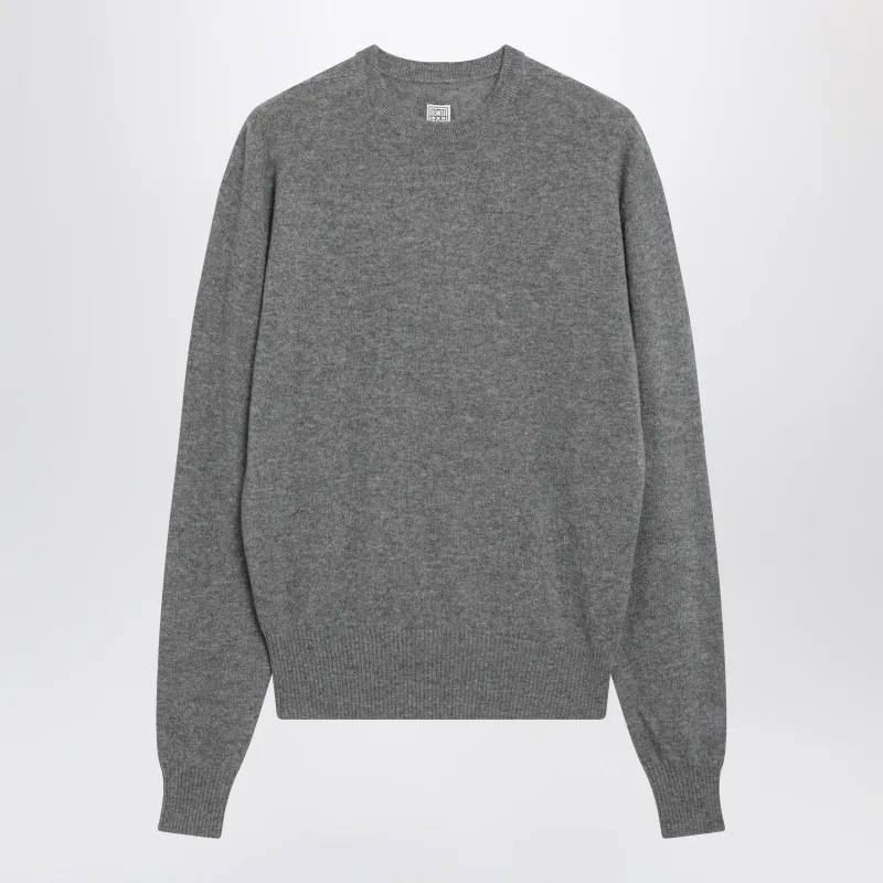 Classic Cashmere Crew-Neck Sweater In Mid Grey Melange made by Toteme