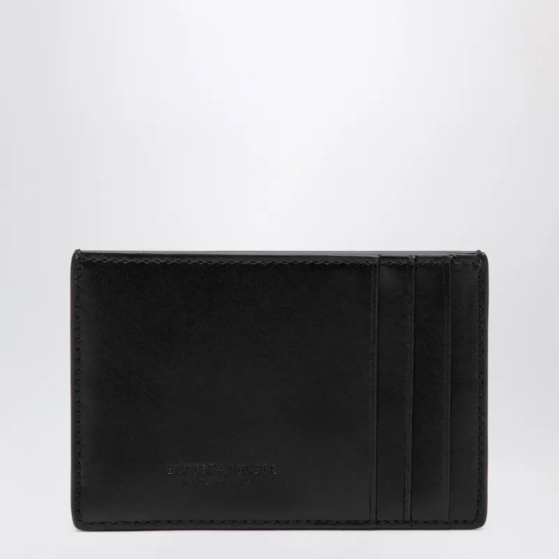 Cassette Card Holder In Black made by Bottega Veneta