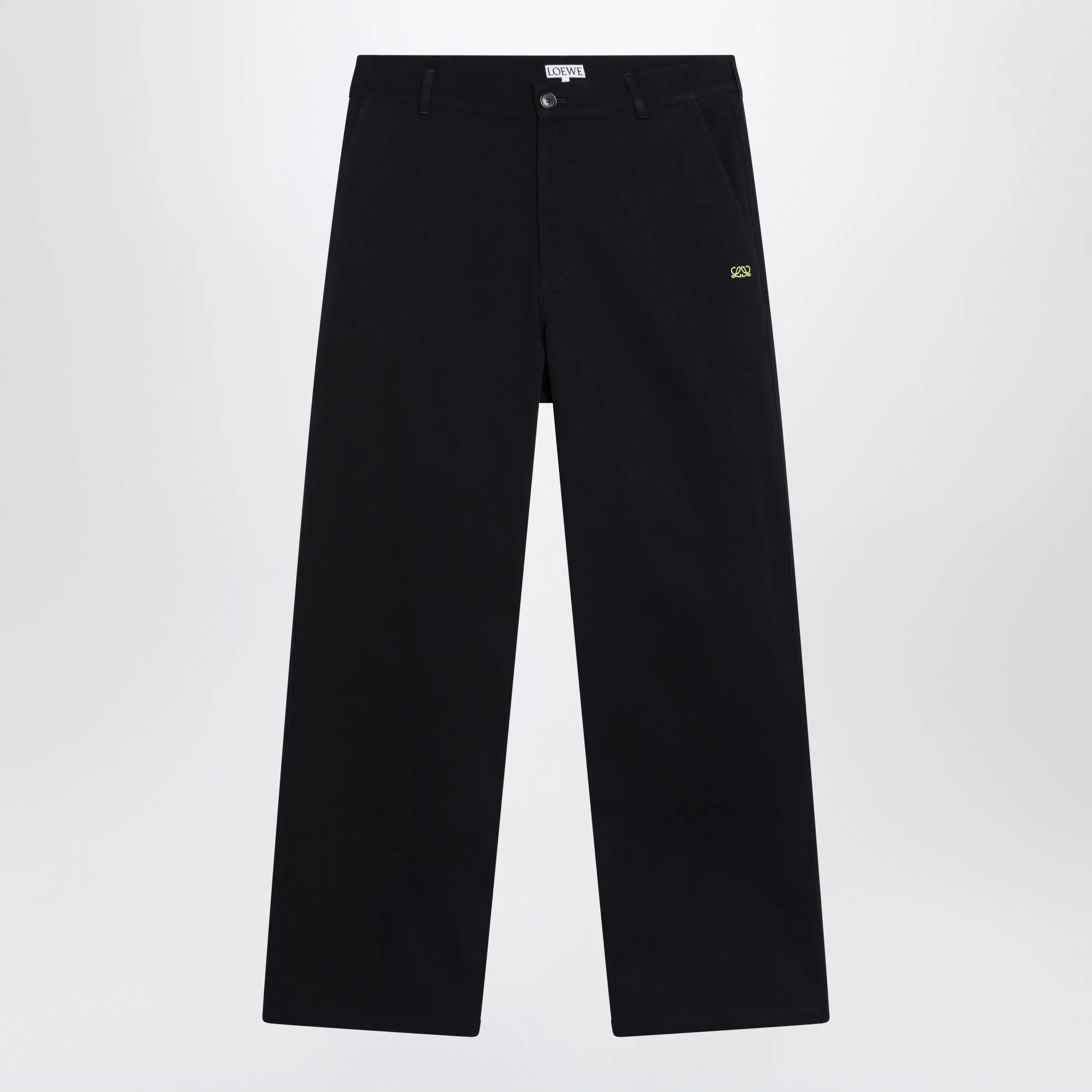Regular-Fit Cotton Twill Pants In Dark Navy sold by Wanan Luxury