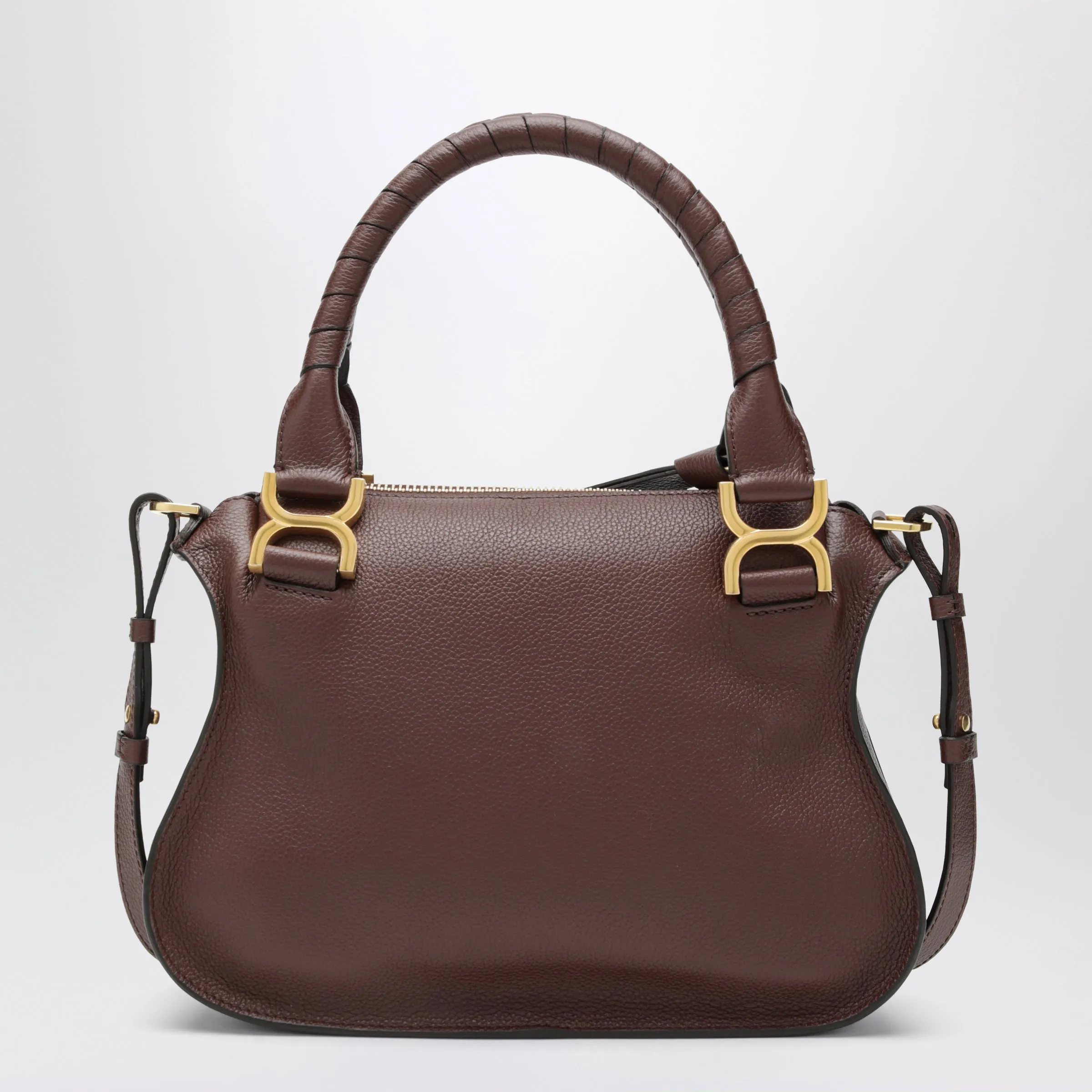 Small Brown Marcie Handbag In Leather sold by Wanan Luxury product image thumbnail 2