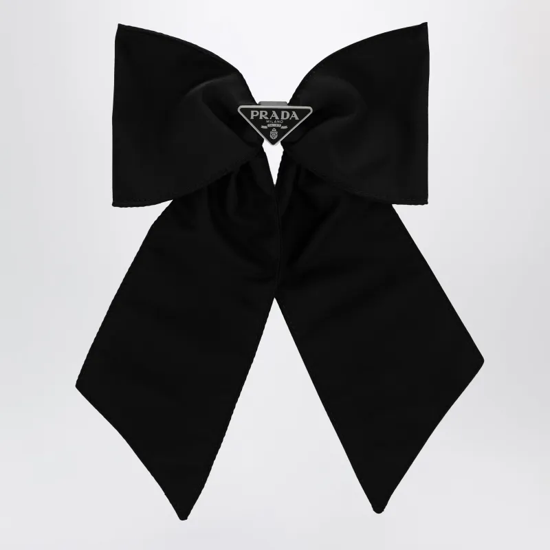 Black Re-Nylon Hair Clip made by Prada