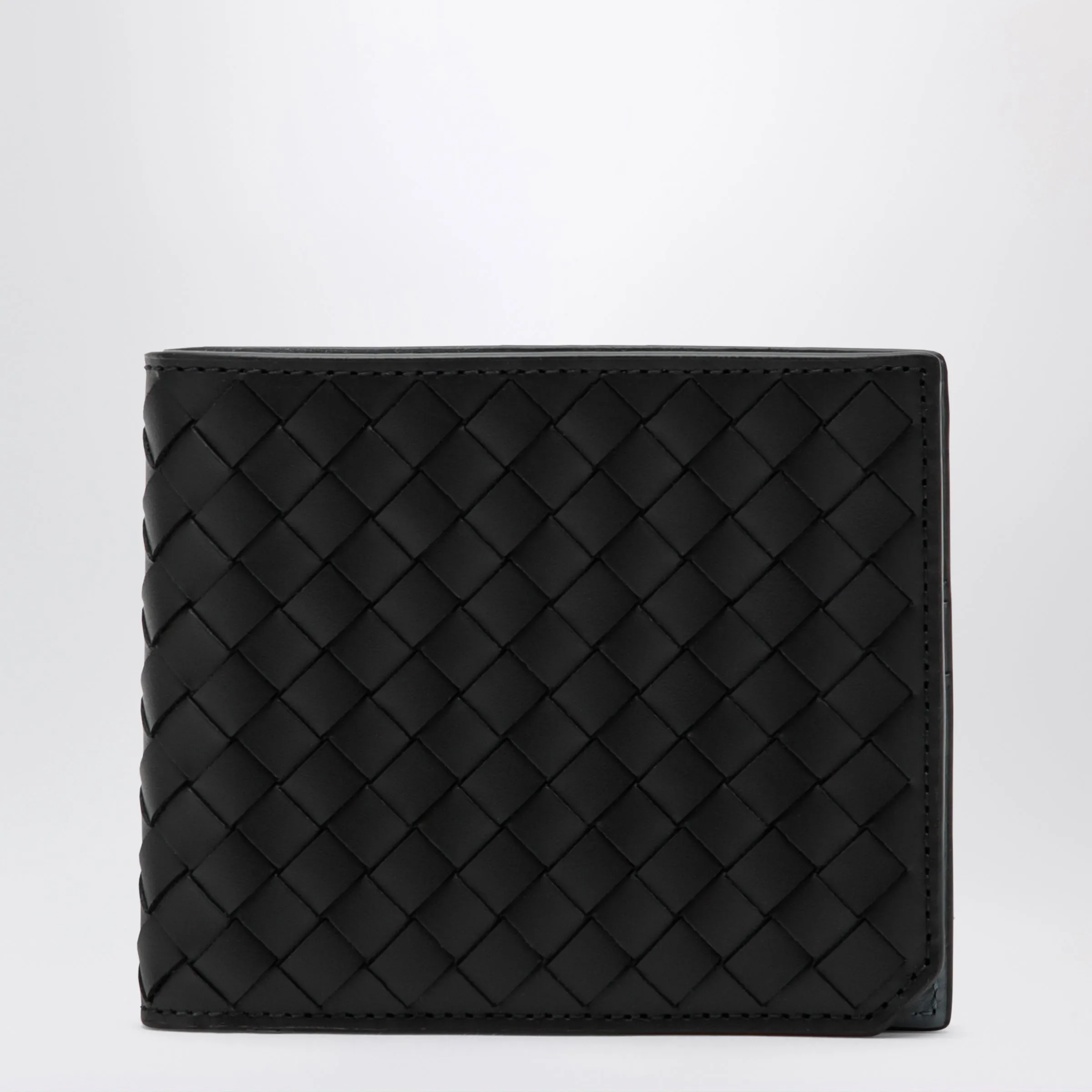 Black Intrecciato Bi-Fold Wallet sold by Wanan Luxury