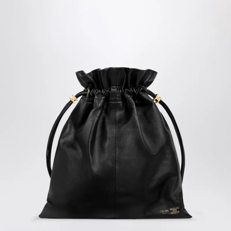 Black Small Crystal Pouch In Lambskin made by Celine