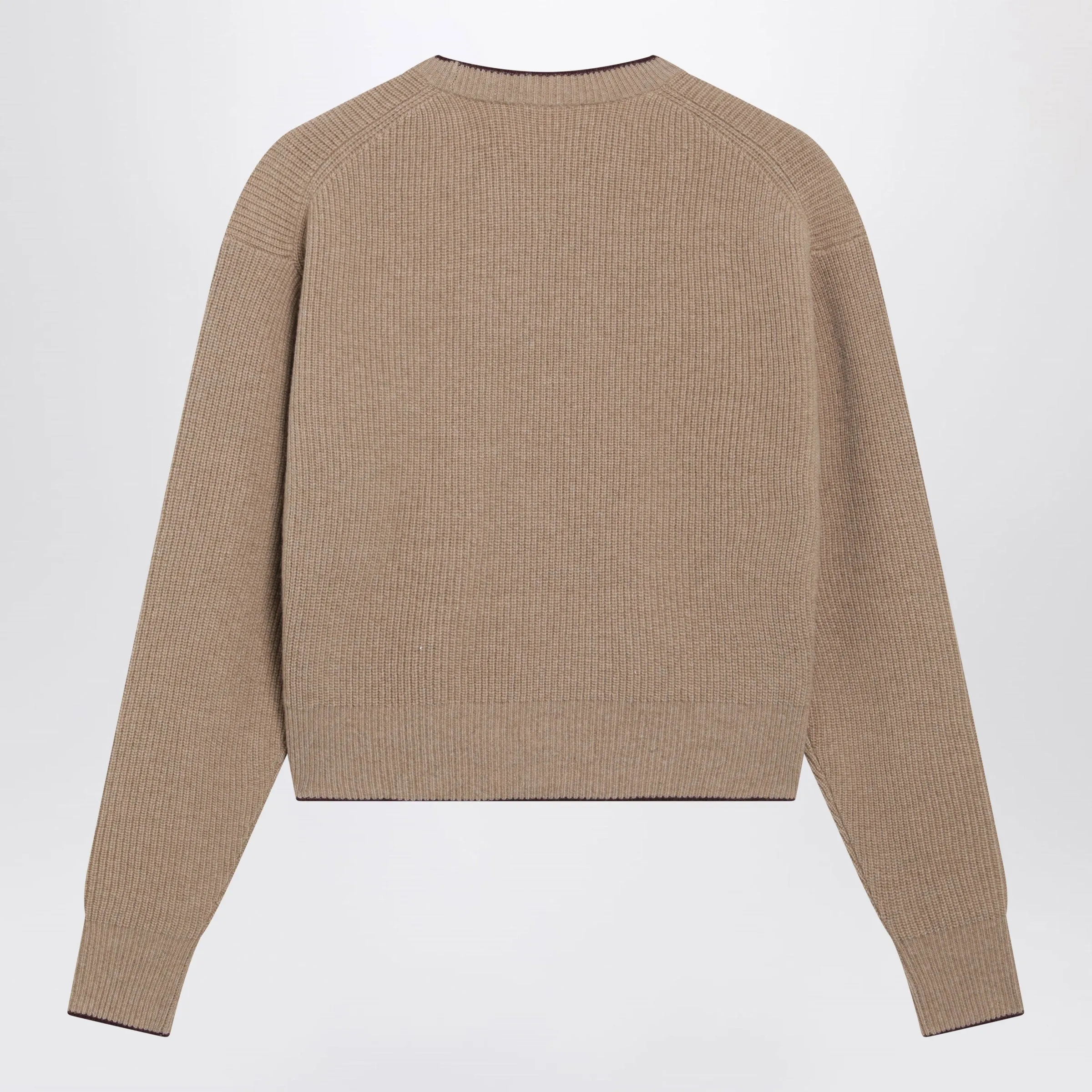 Light Brown Wool And Cashmere Logo Sweater sold by Wanan Luxury product image thumbnail 2