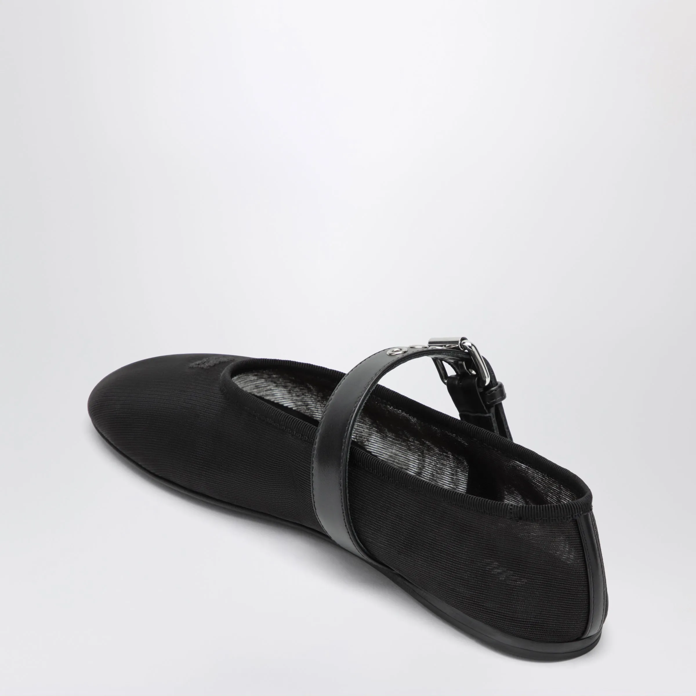 Black Fabric Ballet Flats With Buckle sold by Wanan Luxury product image thumbnail 2