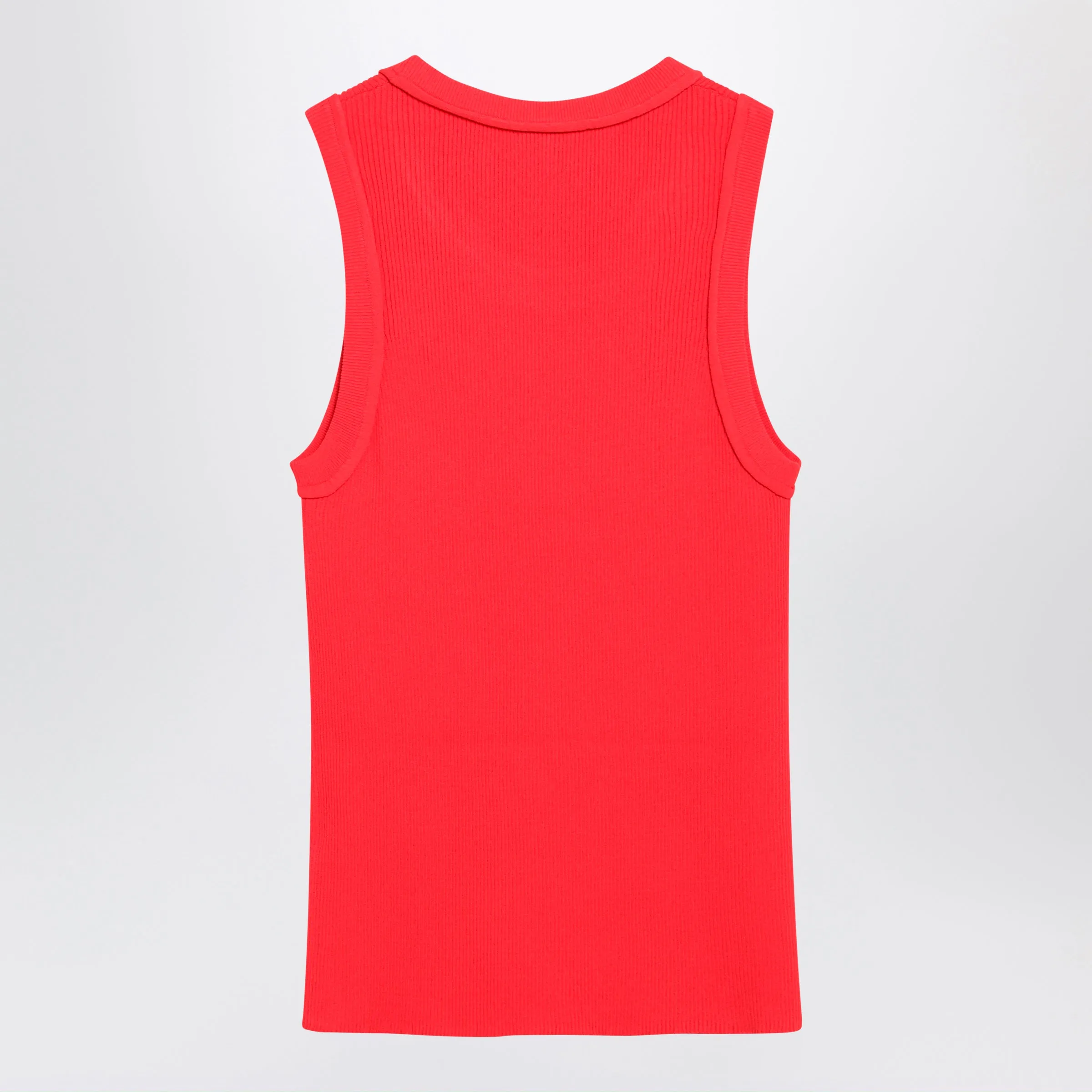 Anagram Ribbed Stretch Viscose Tank Top In Red sold by Wanan Luxury product image thumbnail 2