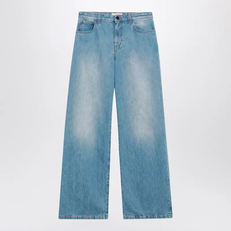 Eglitta Cotton Denim Jeans In Blue made by The Row