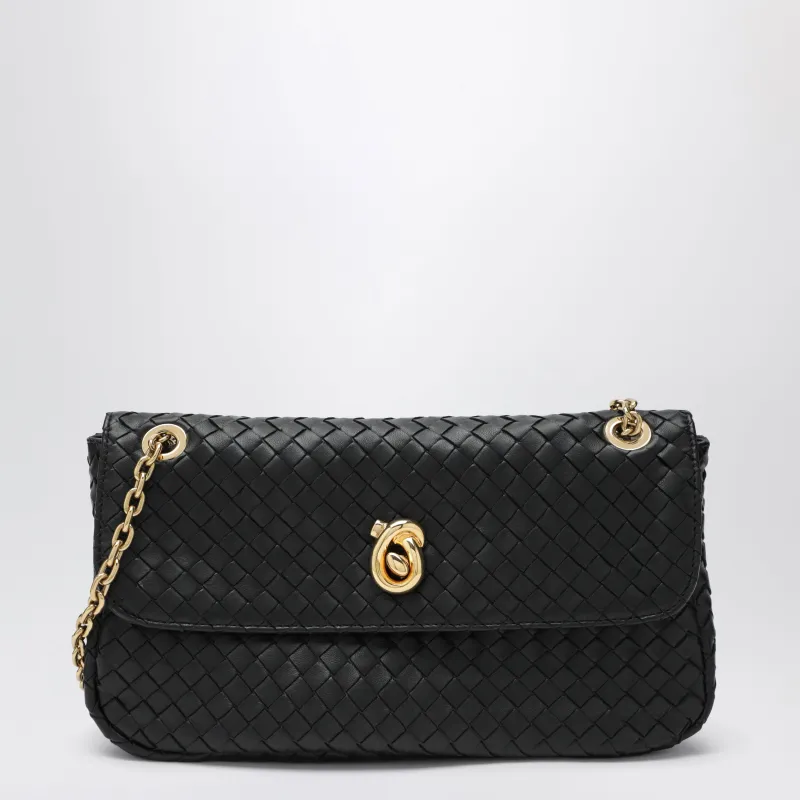 Black Intrecciato Madison Shoulder Bag made by Bottega Veneta
