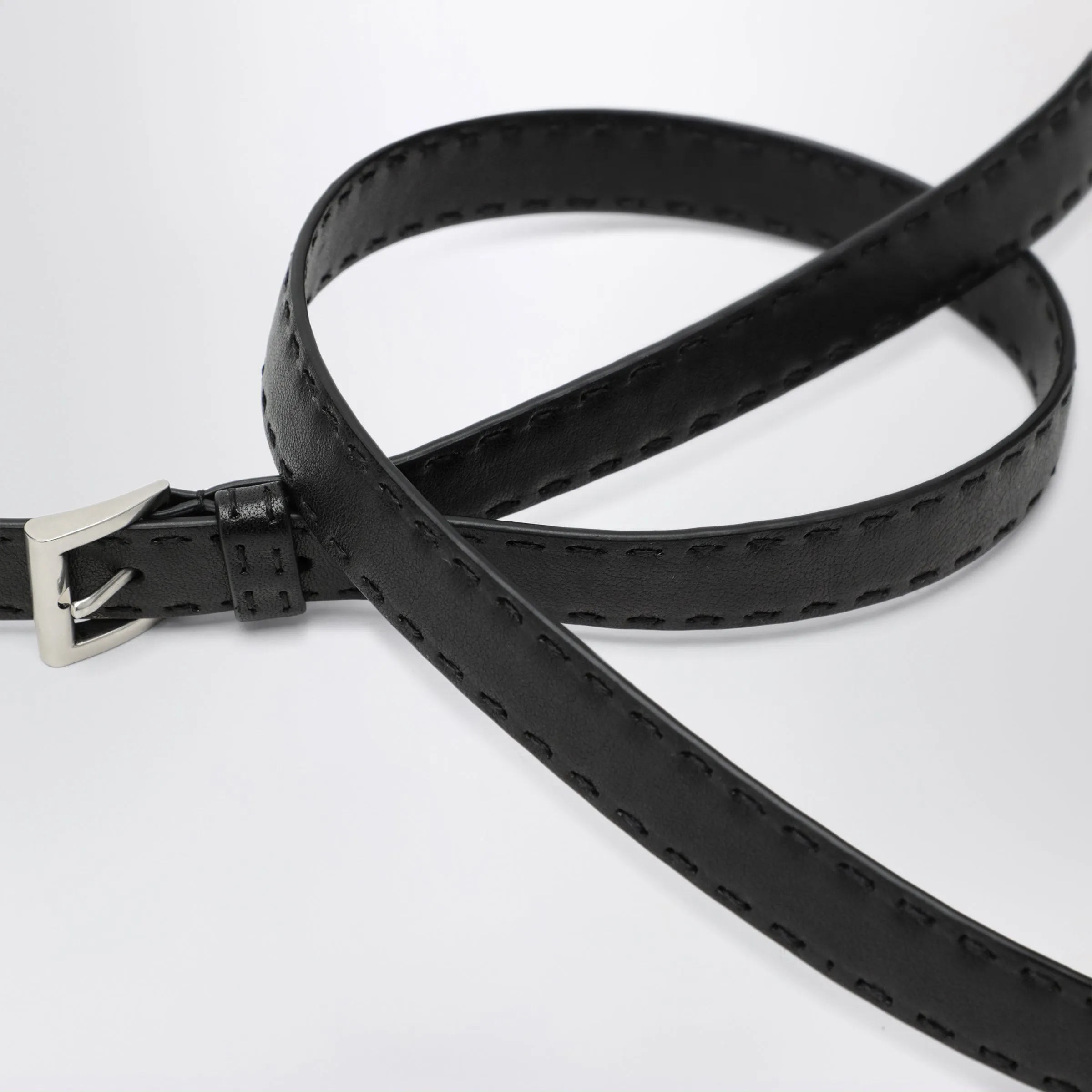 Black Leather Belt sold by Wanan Luxury product image thumbnail 2
