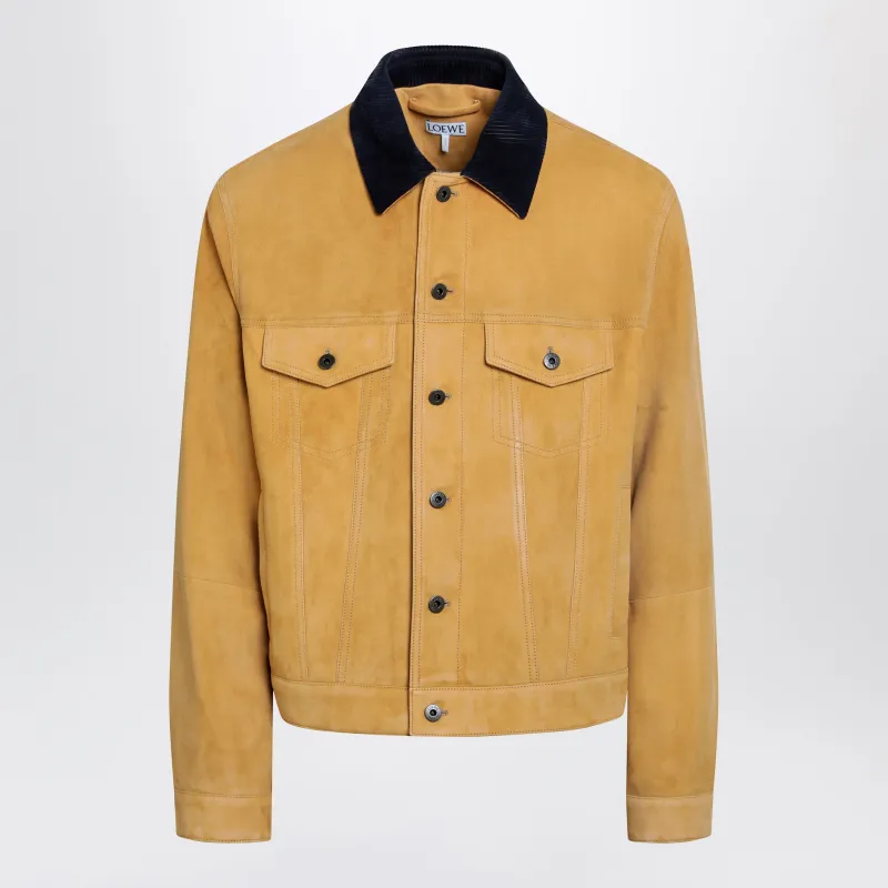 Camel-Coloured Suede Jacket made by Loewe