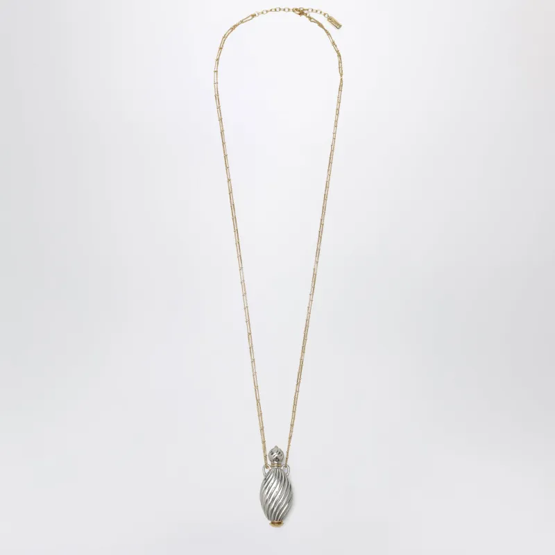 Gold- And Silver-Plated Brass Bottle Pendant Necklace made by Chloe