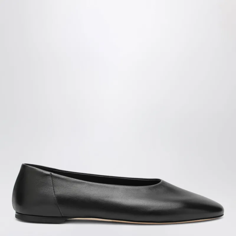 Slip-On Nappa Ballet Flats In Black Leather made by Toteme