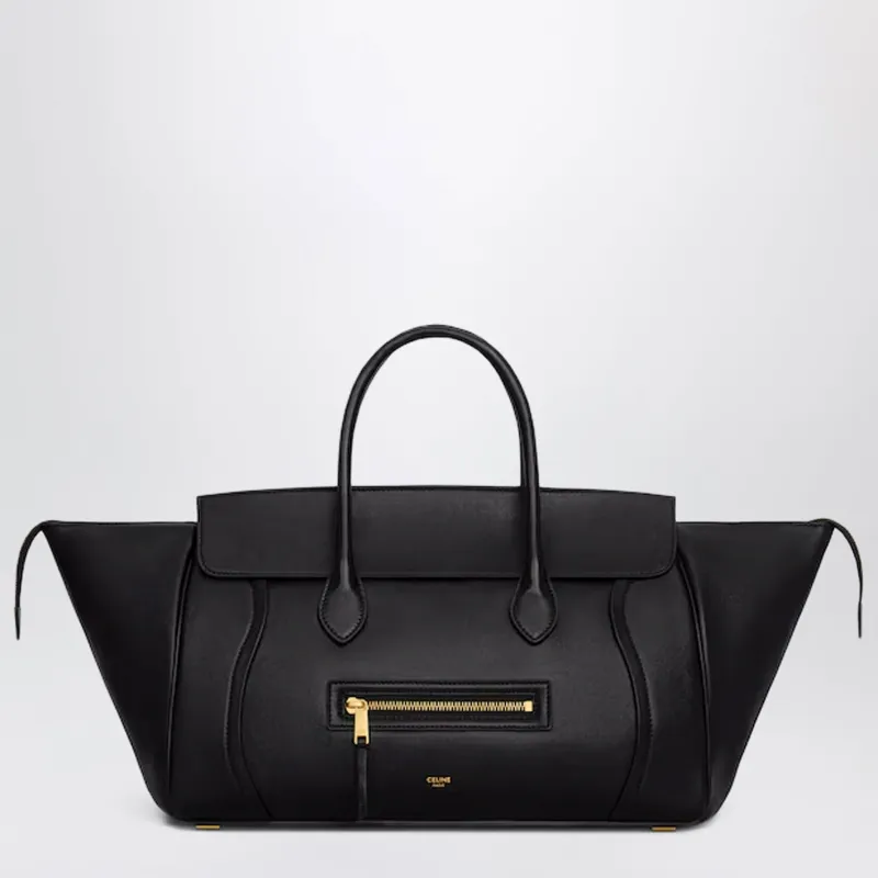 Luggage Bag In Black Soft Glossy Lambskin Leather made by Celine