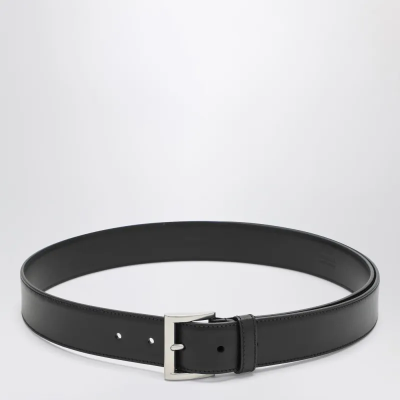 Black Leather Belt made by Prada