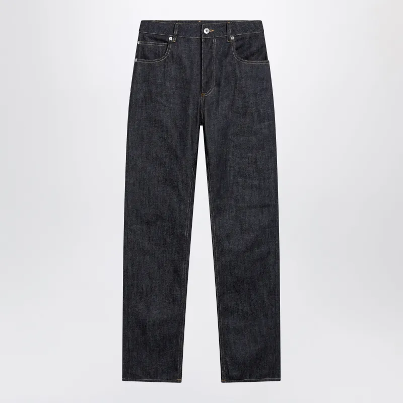 Dark Blue Straight-Leg Jeans made by Bottega Veneta