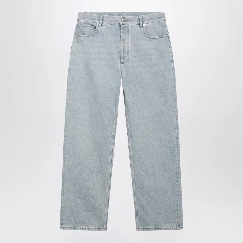 Wide-Leg Jeans In A Sky Bleached Wash made by Bottega Veneta