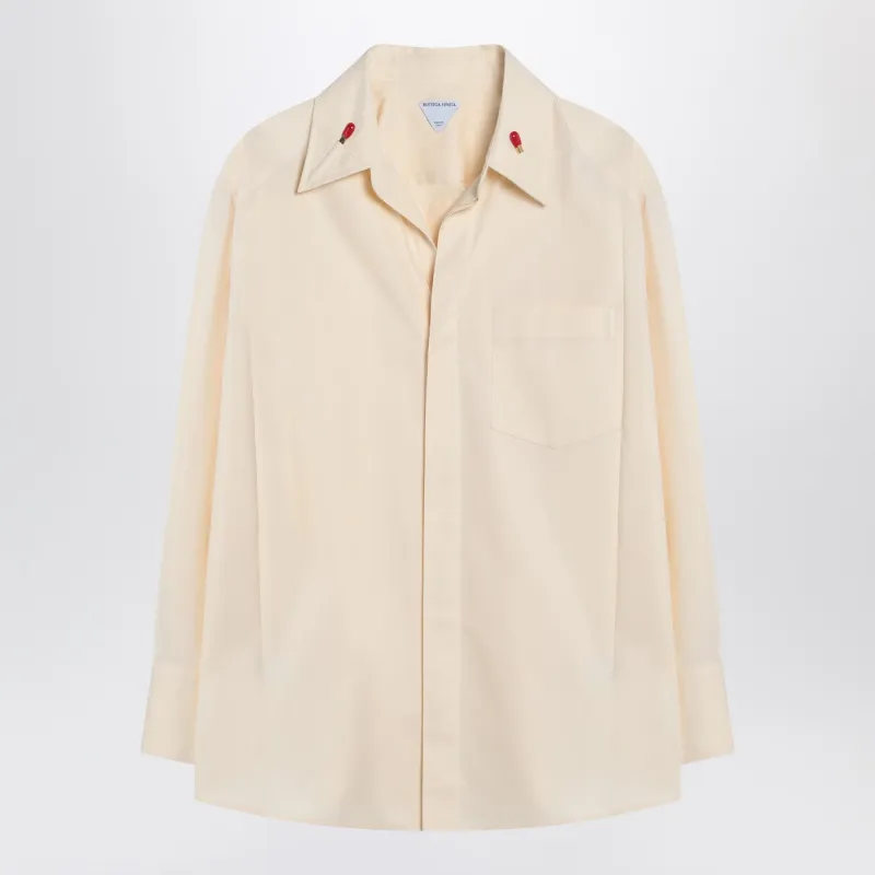 Cream Shirt In Cotton And Silk made by Bottega Veneta