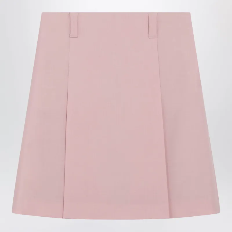 Peach Pink Wool-Blend Skirt made by Miu Miu