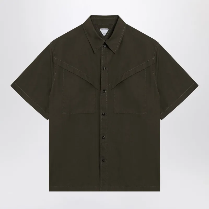 Khaki Green Shirt In Cotton made by Bottega Veneta